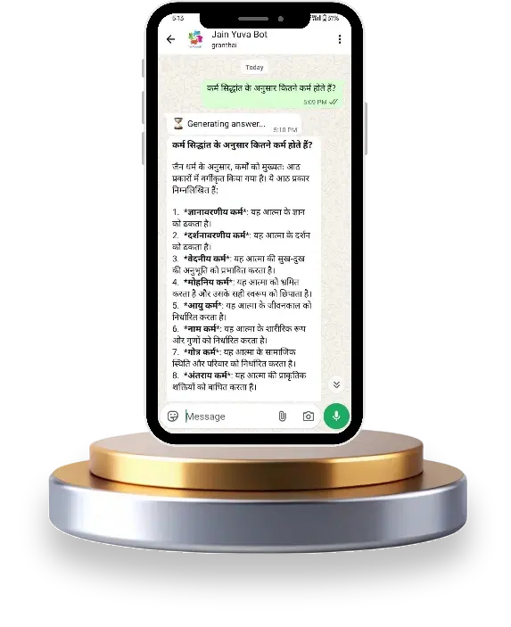 Jain Yuva Bot Phone Stand Mockup
